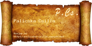 Palicska Csilla névjegykártya