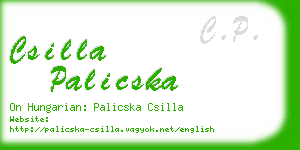 csilla palicska business card